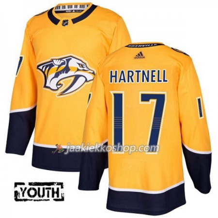 Lapsille NHL Nashville Predators Pelipaita Scott Hartnell 17 Adidas 2017-2018 Kulta Authentic